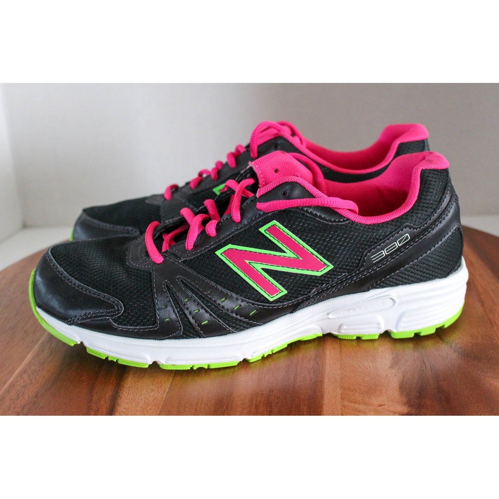 New Balance Running Shoes Womens 9.5 Black Pink 380 Sneakers Lace Up Walking